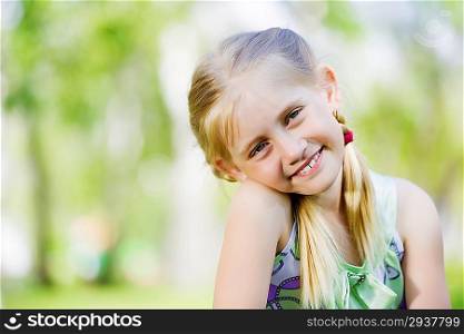 Little girl in park