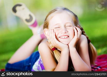 Little girl in park