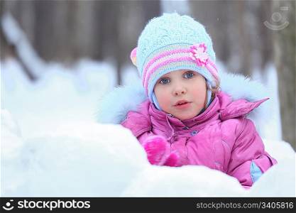 Little girl in snow