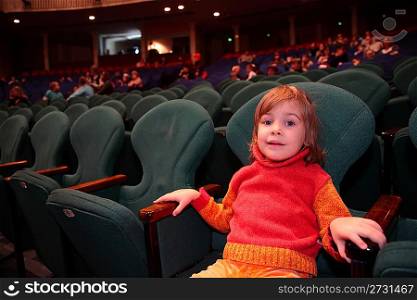 Little girl in theater