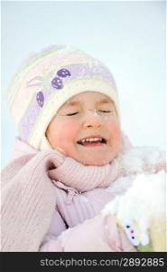 little girl in winter parka. portrait