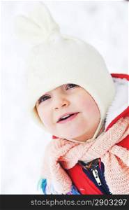 little girl in winter parka portrait