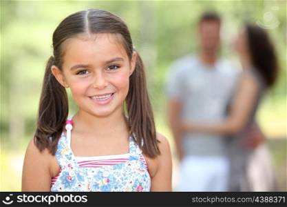 Little girl outdoors in the summer