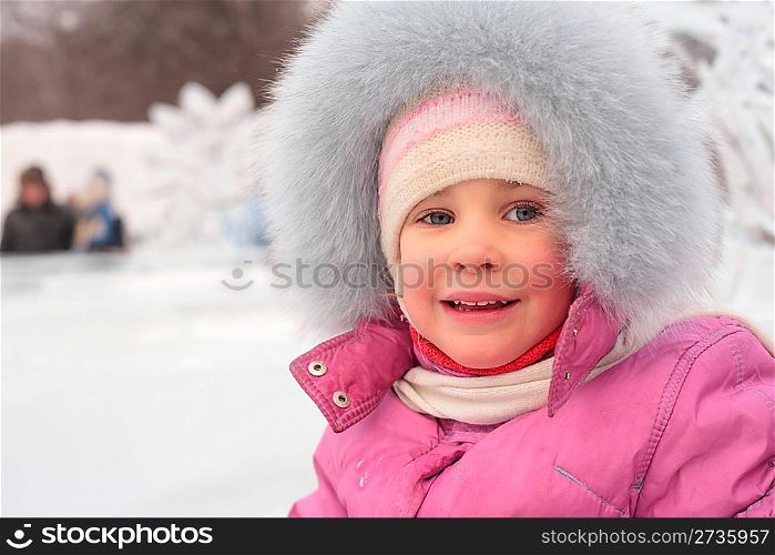 little girl outdoors in winter