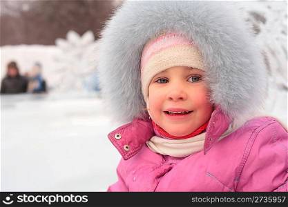 little girl outdoors in winter