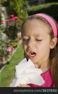 Little Girl Sneezing