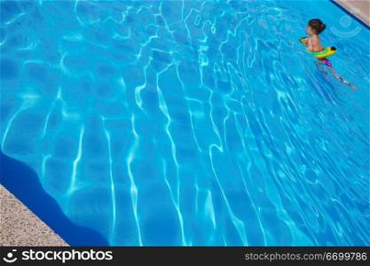 Little Girl Swimming In Pool