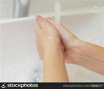 little girl washing her hands. Resolution and high quality beautiful photo. little girl washing her hands. High quality and resolution beautiful photo concept