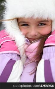 little girl wearing winter coat