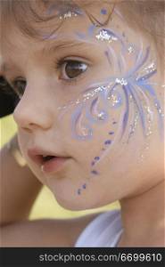 Little Girl With Face Painting