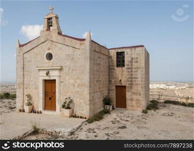little old church on the island gozo near malta
