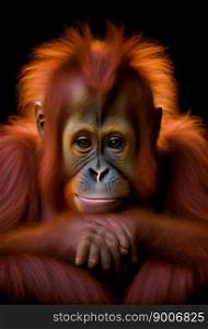 Little Orangutan.  Generative AI
