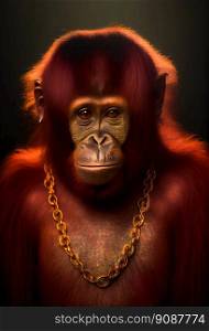 Little Orangutan.  Generative AI 