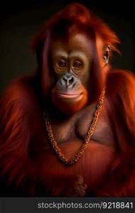 Little Orangutan.  Generative AI
