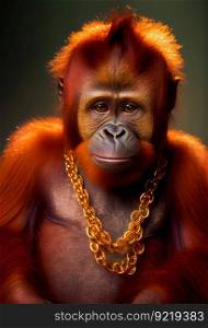 Little Orangutan.  Generative AI 