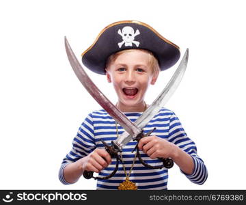 Little pirate boy with cutlass