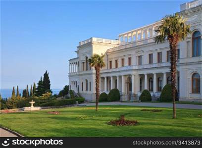 Livadia Palace (summer retreat of the last Russian tsar, Nicholas II, Crimea, Ukraine). Built in 1911 by architect N.P. Krasnov.