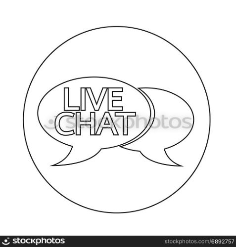 Live chat speech bubble icon