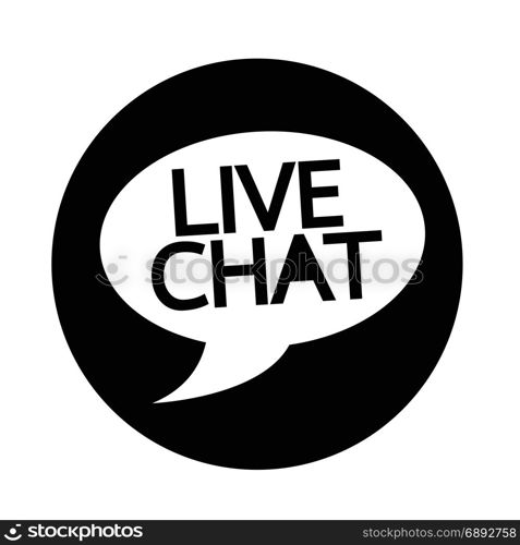 Live chat speech bubble icon