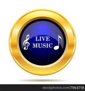 Live music icon. Internet button on white background.