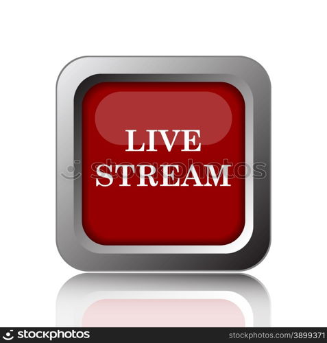 Live stream icon. Internet button on white background