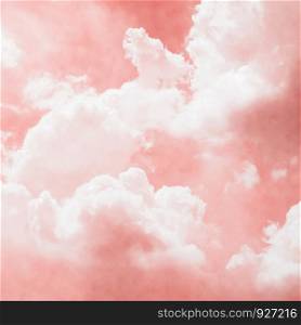 Living coral sky with cloud background