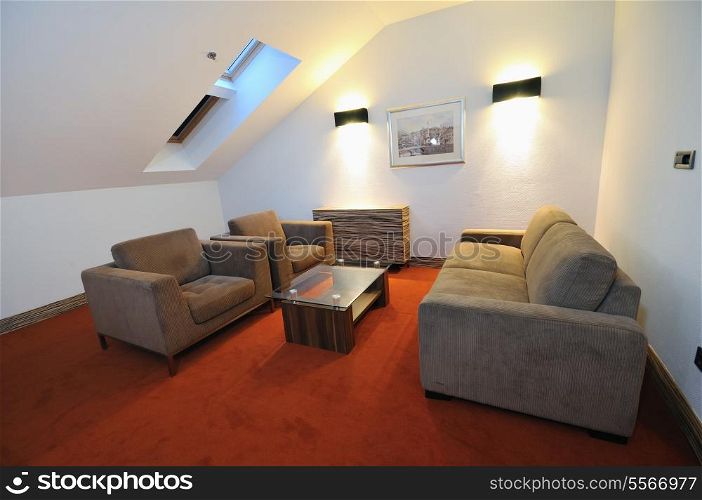 living room in luxury modern hotel indoor