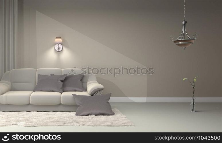 Living room interior - Modern contemporary luxury. 3D rendering