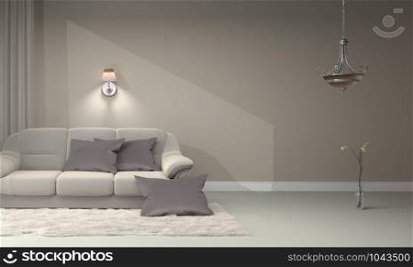 Living room interior - Modern contemporary luxury. 3D rendering