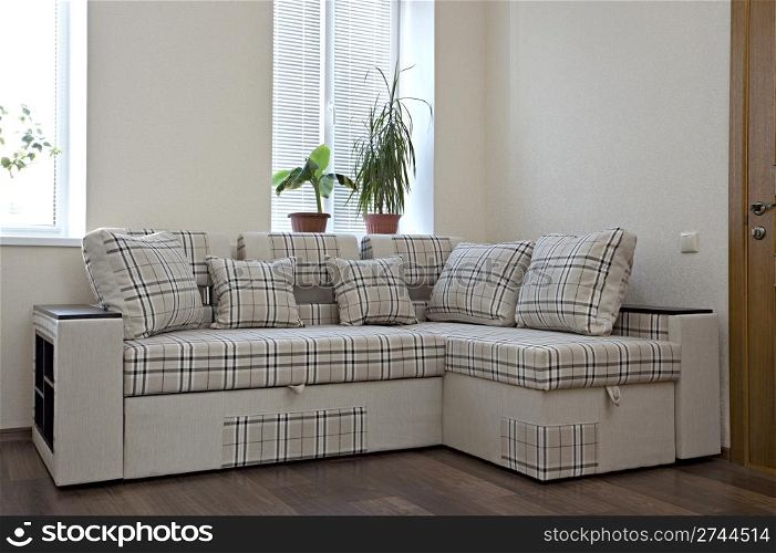 Living room with big sofa