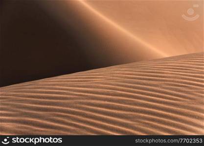 Liwa desert in Abu Dhabi, beautiful sandy landscape, abstract natural background, safari, travel to United Arab Emirates