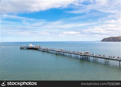 Llandudno Pier in Wales in a beautiful summer day, United Kingdom