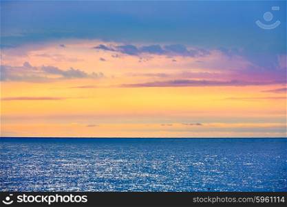 Lloret de Mar beach sunrise in costa Brava of Catalonia spain