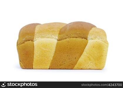 loaf of bread isolated on white background