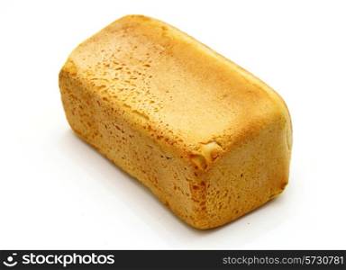 Loaf of bread isolated on white background