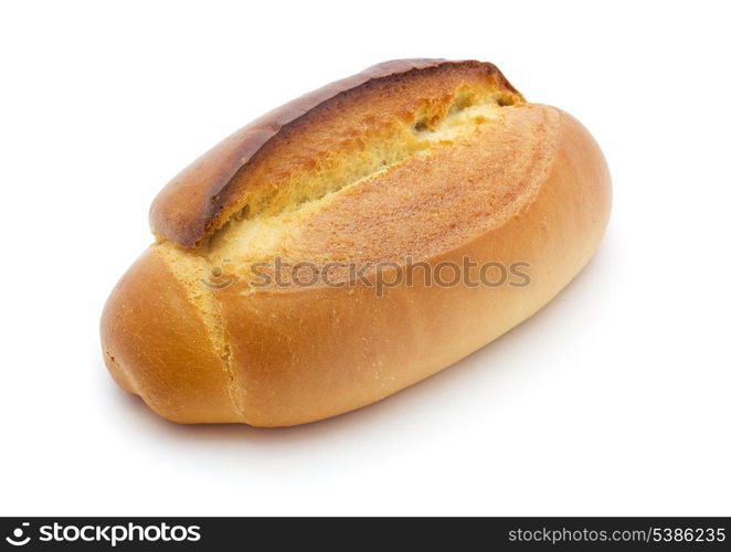 Loaf of freshly baked bread isolated on white