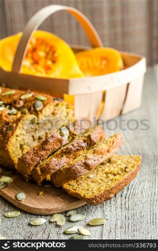 Loaf of pumpkin bread