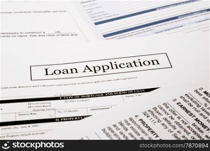 loan application form, business and finance concepts