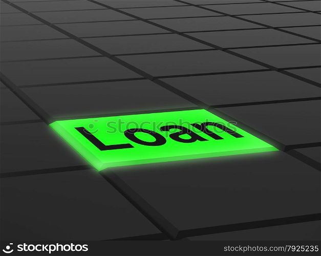 Loan Button Meaning Lending Or Providing Advance