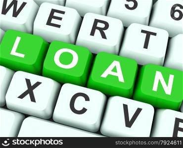 Loan Keys Showing Bank Lending Or Loaning&#xA;