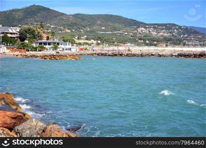 Loano town liguria italy Mediterranean Sea shore
