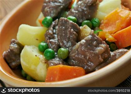 Lobby - traditional beef and potato stew or broth from Stoke-on-Trent.