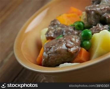 Lobby - traditional beef and potato stew or broth from Stoke-on-Trent.