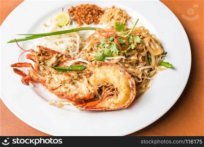 Lobster Pad Thai, stir-fried rice noodles