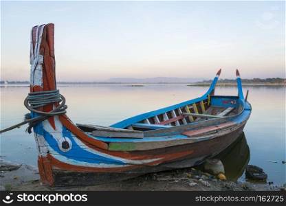 local fishing boat in burma