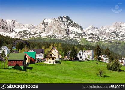 Local houses in Zabljak and mountains, Montenegro