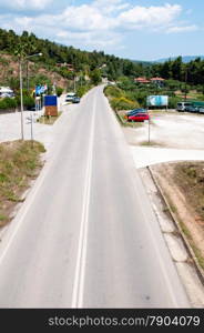 local road at a resort in Greece