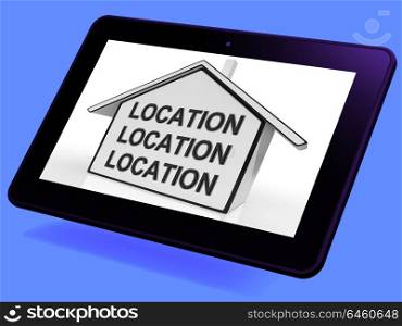 Location Location Location House Tablet Showing Prime Real Estate