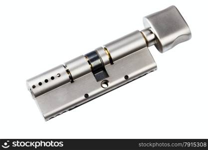 lock cylinder with thumb turn isolated on white background
