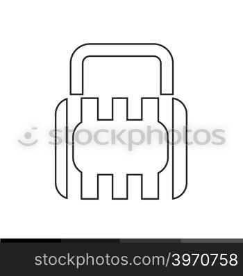 lock icon illustration design